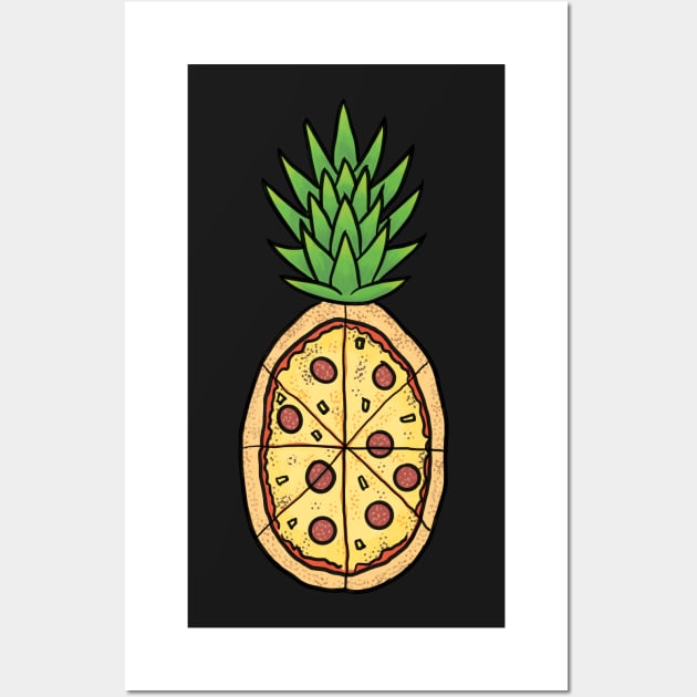 Pineapple on Pizza say yes fun pizza lover hawaiian style Wall Art by ChloesNook